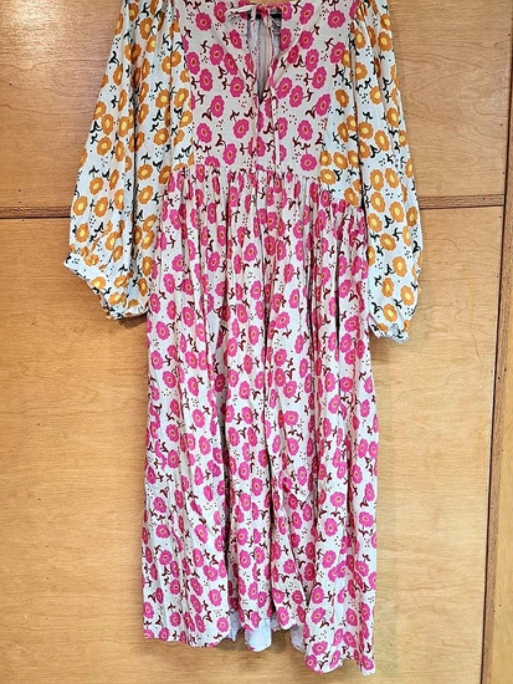 Ultramarine - Payton Blossom Midi Dress Floral Size Large Bohemian
